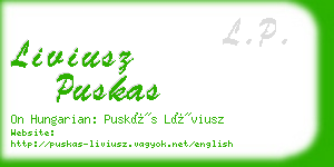 liviusz puskas business card